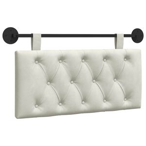 vidaXL H&auml;ngendes Kopfteil Mit LED Licht Creme Samt
