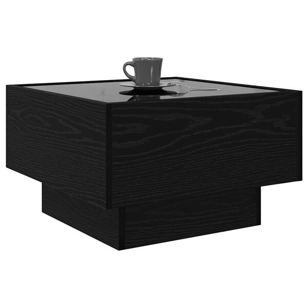 vidaXL Couchtisch Schwarz Eichen-Optik 50 x 50 x 30 cm Holzwerkstoff