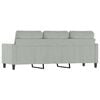 vidaXL 3-Sitzer-Sofa Hellgrau 180 cm Samt