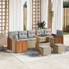 vidaXL Gartensofa-set mit Kissen 10 pcs Beige und Hellgrau