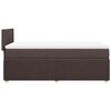 vidaXL Boxspringbett mit Matratze Dunkelbraun 90x200 cm Stoff
