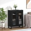 vidaXL Sideboard Schwarz Eichen-Optik 69,5 x 34 x 90 cm Holzwerkstoff