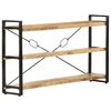 vidaXL Bücherregal 3 Fächer 140x30x80 cm Mango Massivholz