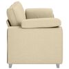 vidaXL Sofa Creme 219 x 77 x 82 cm Stoff