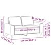 vidaXL 2-Sitzer-Sofa Hellgrau 120 cm Stoff
