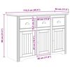 vidaXL Sideboard BODO Honigbraun 115,5 x 44 x 80 cm Holzwerkstoff