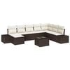 vidaXL Garten-Sofa-Set 8 stk. Braun und Creme Poly-Rattan