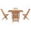 vidaXL Garten Essgruppe Braun Massivholz Teak