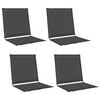 vidaXL Sitz- und R&uuml;ckenkissen Polyester Anthrazit 47 x 45 x 2 cm