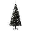 vidaXL Weihnachtsbaum mit 300 LEDs mit St&auml;nder Schwarz 210 cm PVC