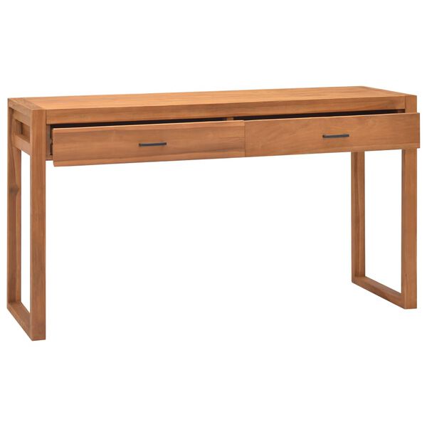 vidaXL Schreibtisch mit 2 Schubladen 140x40x75 cm Teakholz