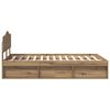 vidaXL Bettrahmen mit Kopfteil Kunsthandwerk Eiche 120 x 190 cm