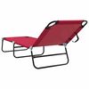vidaXL Klappbare Sonnenliege 1-Person Rot 56 x 189 x 87cm Stoff
