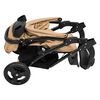 vidaXL 3-Rad-Kinderwagen Taupe und Schwarz Stahl