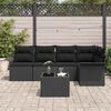 vidaXL Gartensofa-set mit Kissen 6 pcs Poly-Rattan