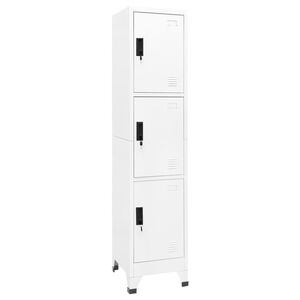 vidaXL Schlie&szlig;fachschrank Wei&szlig; 38x45x180 cm Stahl