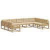 vidaXL Outdoor-Sofagarnitur 9 stk. Wei&szlig; und Beige