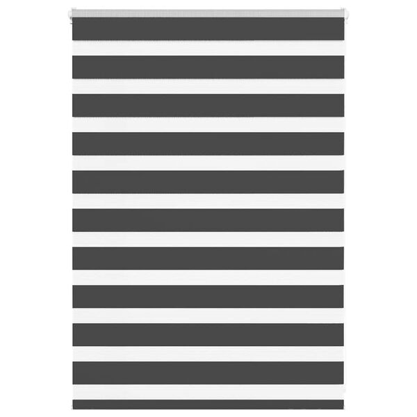 vidaXL Doppelrollo Schwarz 115x100 cm Stoffbreite 110,9 cm Polyester