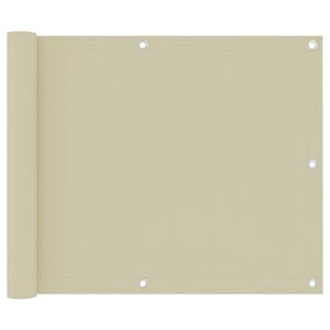 vidaXL Balkon-Sichtschutz Creme 75x500 cm Oxford-Gewebe