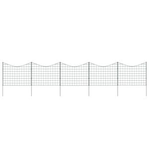 vidaXL Gartenzaun Set Konkav 77,5x64 cm Gr&uuml;n