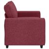 vidaXL 2-Sitzer-Sofa Weinrot 160x77x82 cm Stoff