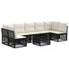 vidaXL Gartensofa-set 8 Stk. Schwarz Poly-Rattan