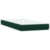vidaXL Boxspringbett mit Matratze Dunkelgr&uuml;n 100x210 cm Samt
