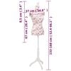 Damenbüste Schneiderpuppe Büste Torso Mannequin Baumwolle Weiß Rose