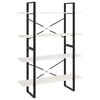 vidaXL B&uuml;cherregal 4 B&ouml;den Wei&szlig; 100x30x140 cm Massivholz Kiefer