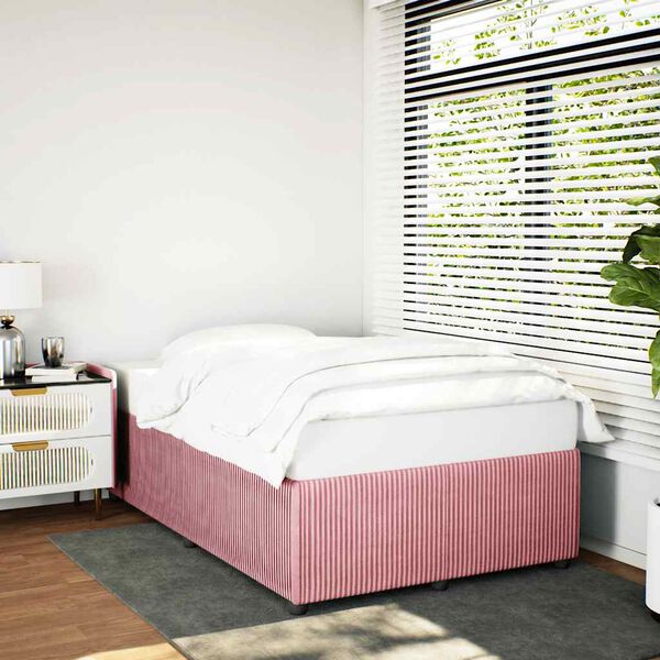 vidaXL Bettgestell ohne Matratze Rosa 120x190 cm Samt