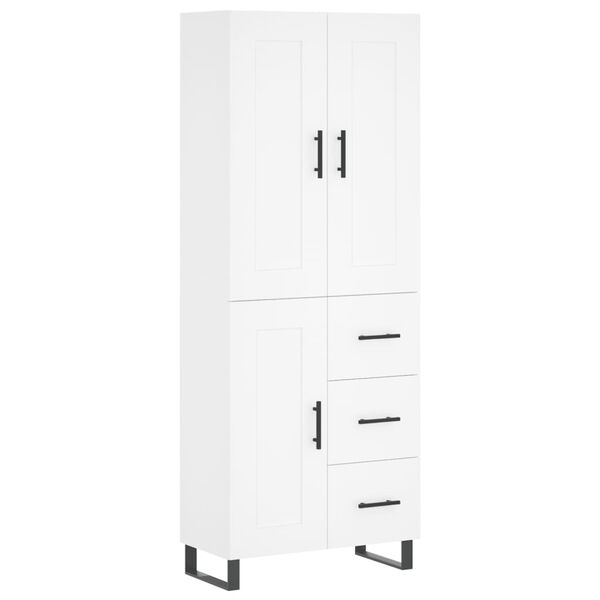 vidaXL Highboard Wei&szlig; 69,5x34x180 cm Holzwerkstoff