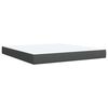 vidaXL Boxspringbett mit Matratze Dunkelgrau 180x200 cm Stoff