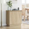 vidaXL LED-Sideboard Sonoma-Eiche 71 x 34,5 x 75 cm Holzwerkstoff