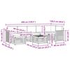 vidaXL Sofagarnituren 8 pcs Natur und Anthrazit Massivholz Akazie