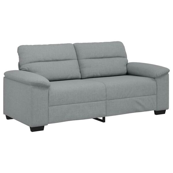 vidaXL 2-Sitzer-Sofa Hellgrau 180x81x84 cm Stoff