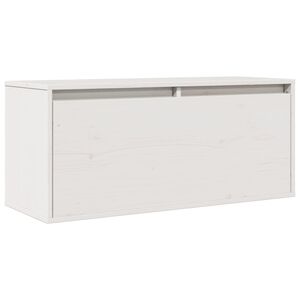 vidaXL Wandschrank Wei&szlig; 80x30x35 cm Massivholz Kiefer