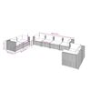 vidaXL 8-tlg. Garten-Lounge-Set mit Kissen Poly Rattan Grau
