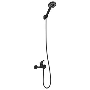 vidaXL Duschkopf Set Schwarz G 1 / 2 Zoll