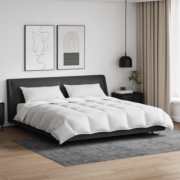 vidaXL Bettdecken Set mit Kissen 3 pcs Wei&szlig; Daunenfeder