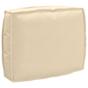 vidaXL Palettenkissen für Rückenlehne mit Kissen Beige 50 x 40 x 12 cm