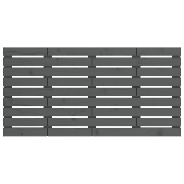 vidaXL Wand-Kopfteil Grau 146x3x63 cm Massivholz Kiefer