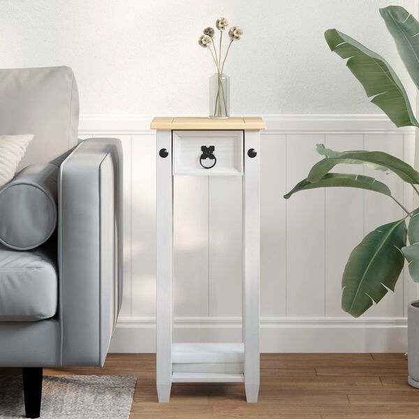 vidaXL Pflanzenst&auml;nder Wei&szlig; 30 x 30 x 73 cm Massives Kiefernholz