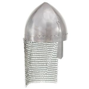 vidaXL Ritterhelm Antik Replik LARP Silbern Stahl