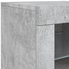 vidaXL Sideboard mit LED-Leuchten Betongrau 123x37x67 cm