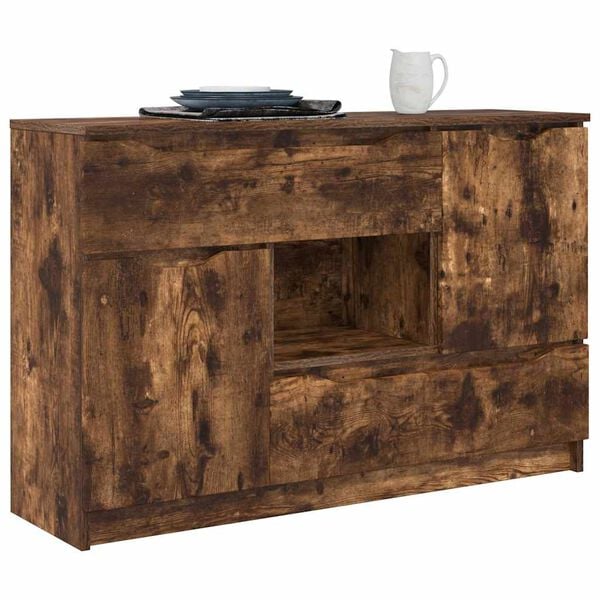 vidaXL Sideboard Ger&auml;ucherte Eiche 100 x 30 x 65,6 Holzwerkstoff