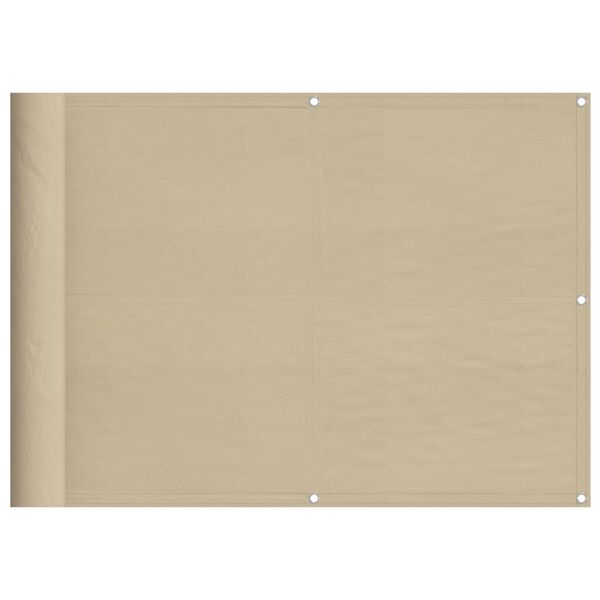 vidaXL Balkon-Sichtschutz Beige 75x800 cm 100 % Polyester-Oxford
