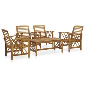 vidaXL 5-tlg. Garten-Lounge-Set Massivholz Akazie