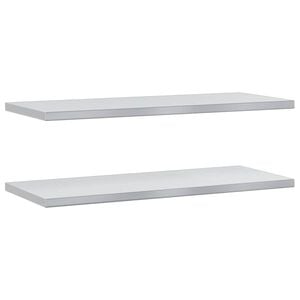 vidaXL Wandregale 2 Stk. 100x40 cm Silbern Edelstahl