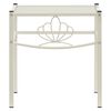 vidaXL Nachttische 2 Stk. Wei&szlig; Transparent Metall und Glas