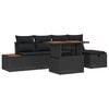 vidaXL Gartensofa-set 6 stk. Schwarz Poly-Rattan